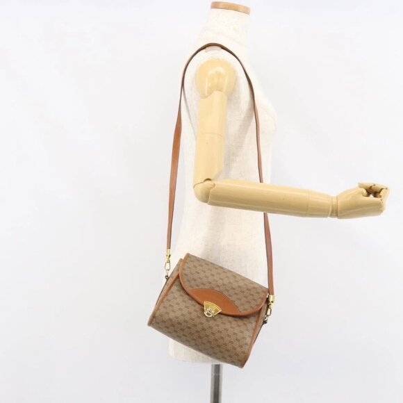 GUCCI Micro GG Supreme Shoulder Bag PVC Gold Beige A